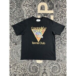 Men’s Casablanca Tennis Club Icon  Tshirt  Size Large Black RARE!!!